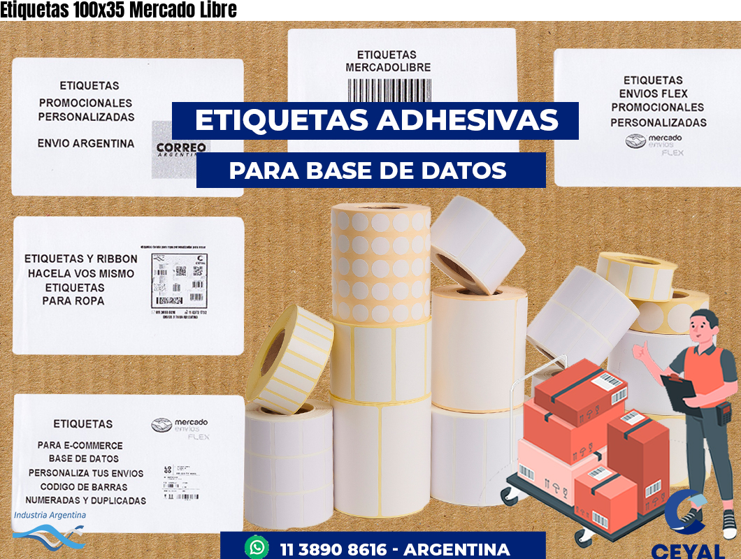 Etiquetas 100x35 Mercado Libre