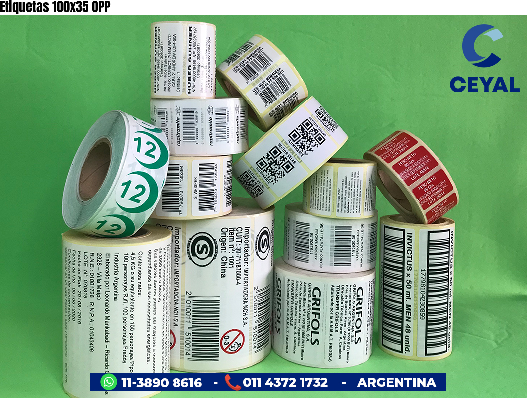 Etiquetas 100x35 OPP