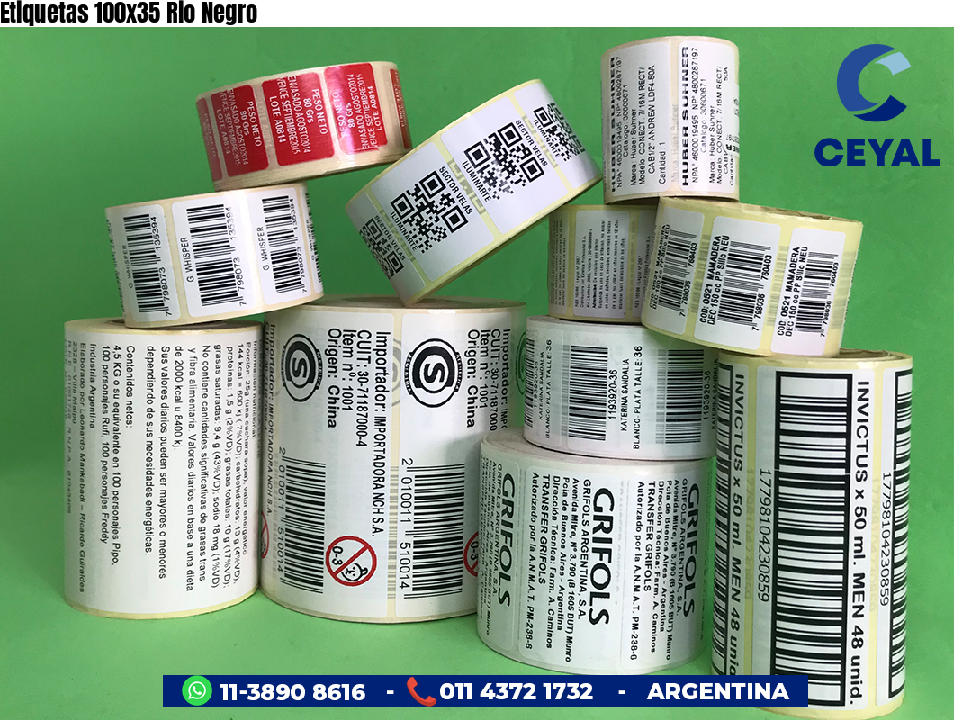 Etiquetas 100x35 Rio Negro