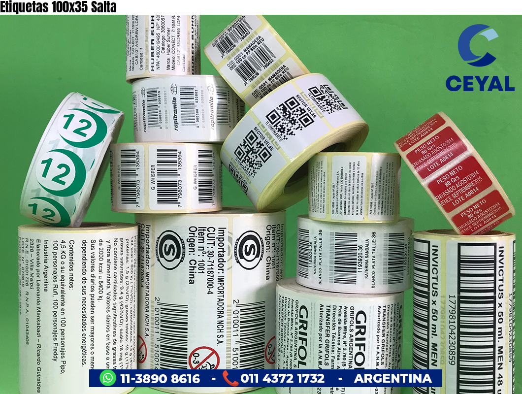 Etiquetas 100x35 Salta