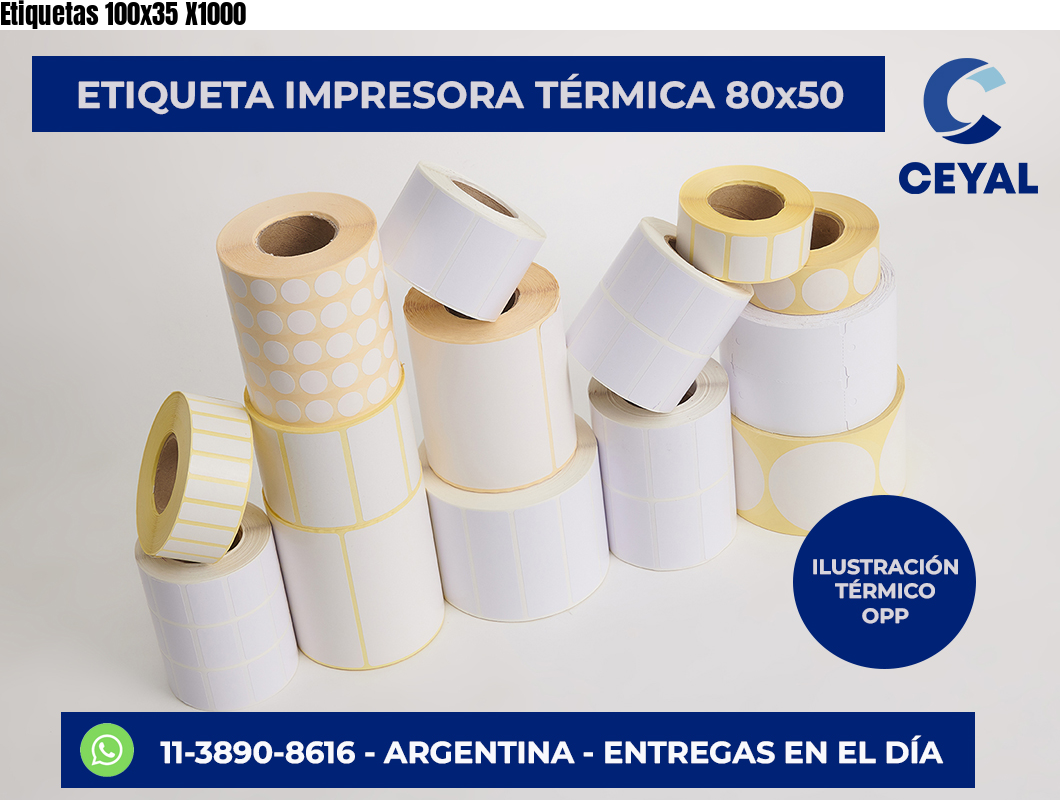 Etiquetas 100×35 X1000