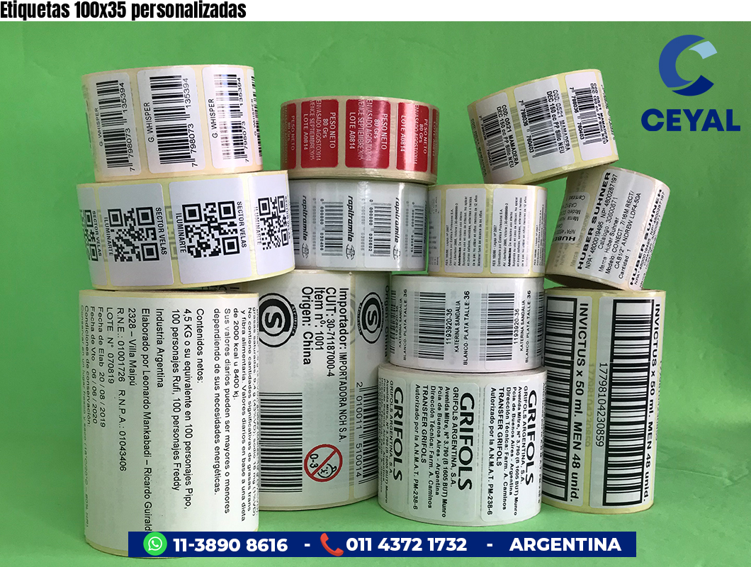 Etiquetas 100x35 personalizadas