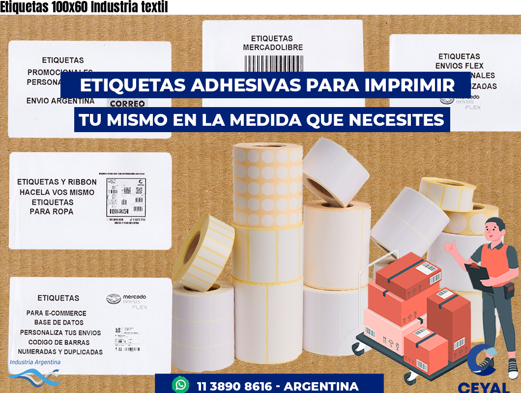 Etiquetas 100x60 Industria textil