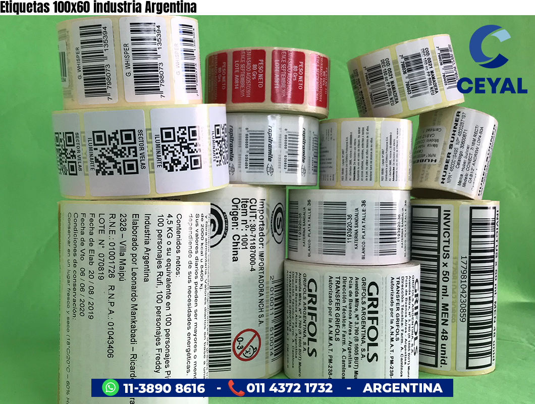 Etiquetas 100x60 industria Argentina