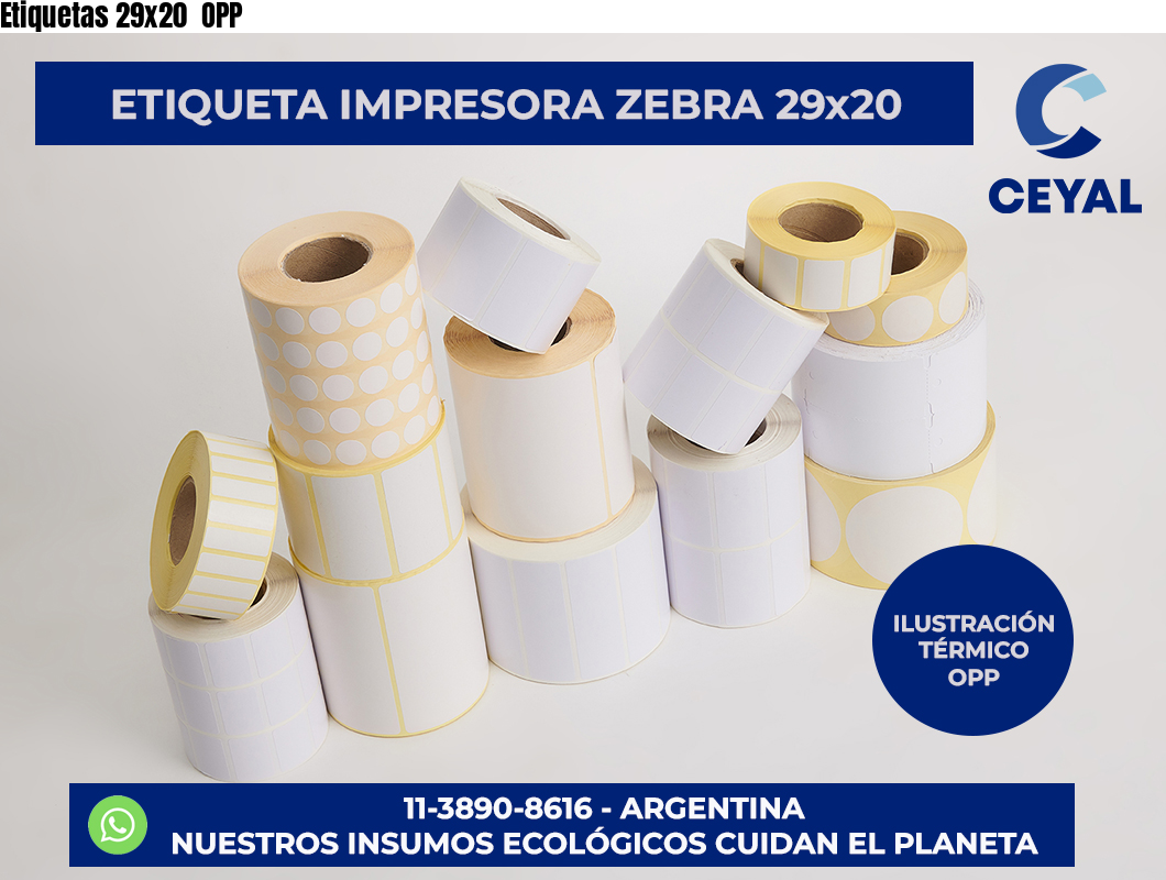 Etiquetas 29×20  OPP