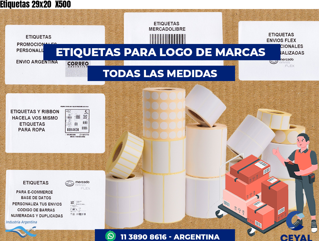 Etiquetas 29x20 X500