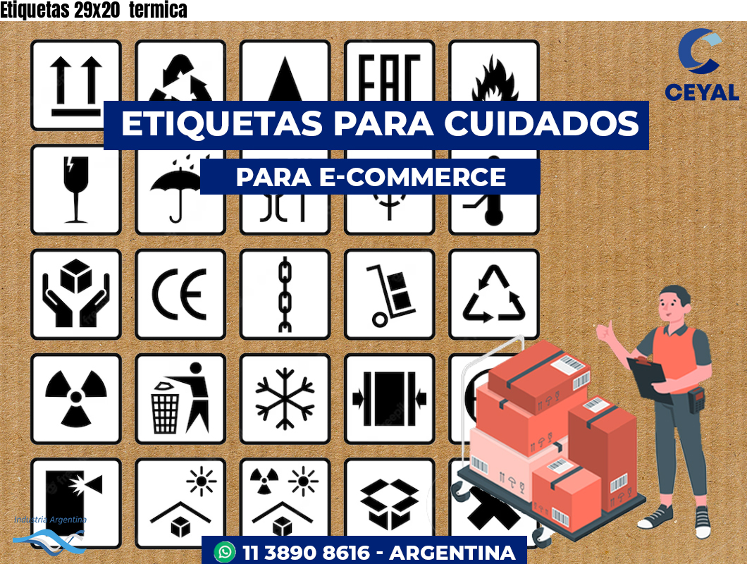 Etiquetas 29x20 termica