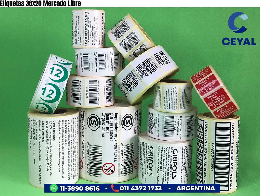 Etiquetas 38x20 Mercado Libre