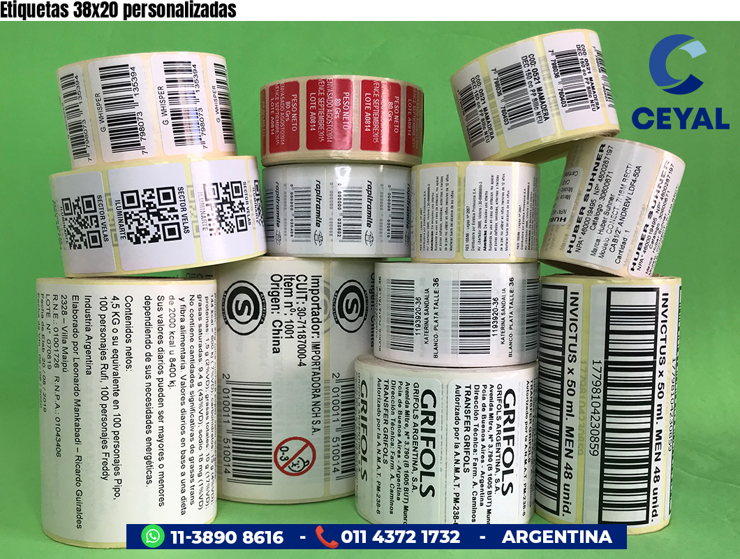 Etiquetas 38x20 personalizadas