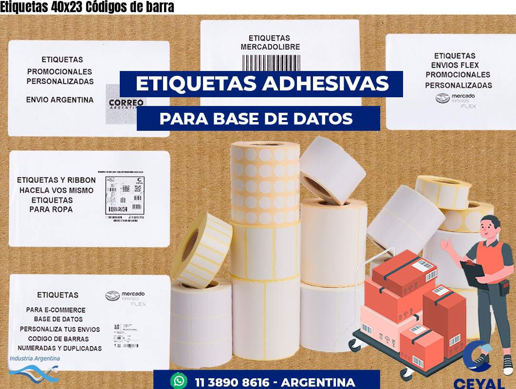 Etiquetas 40x23 Códigos de barra