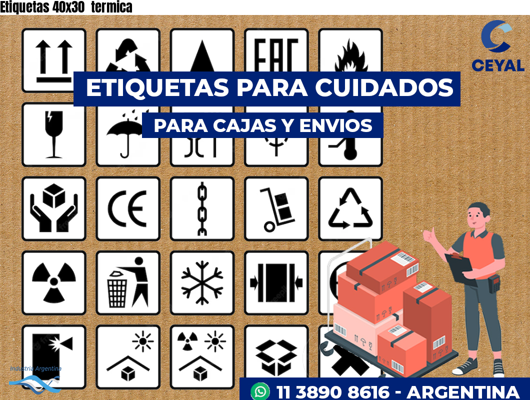 Etiquetas 40x30 termica