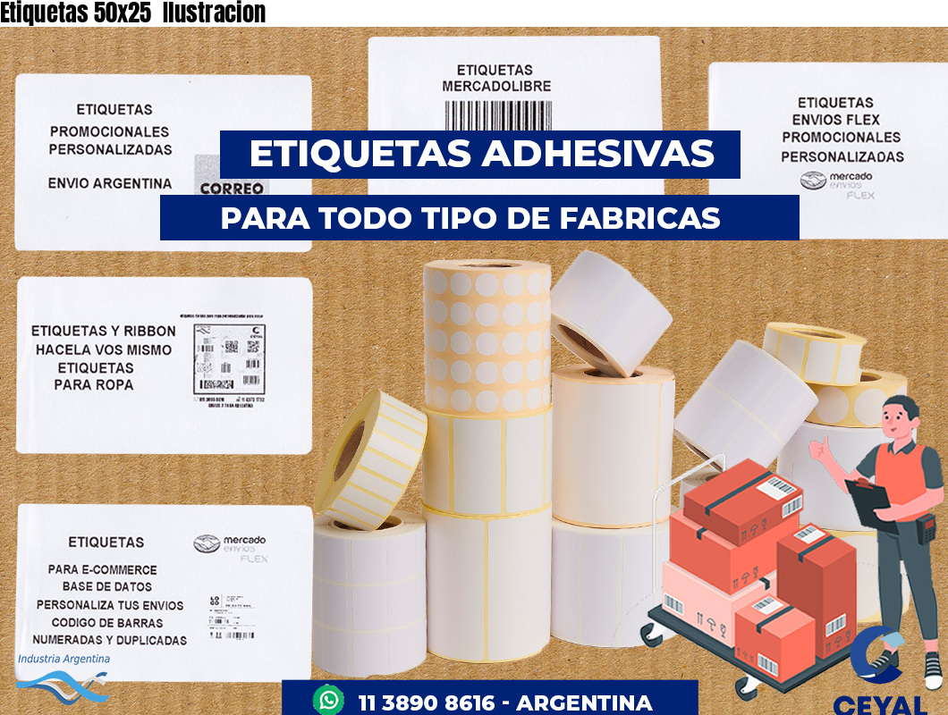 Etiquetas 50x25  Ilustracion