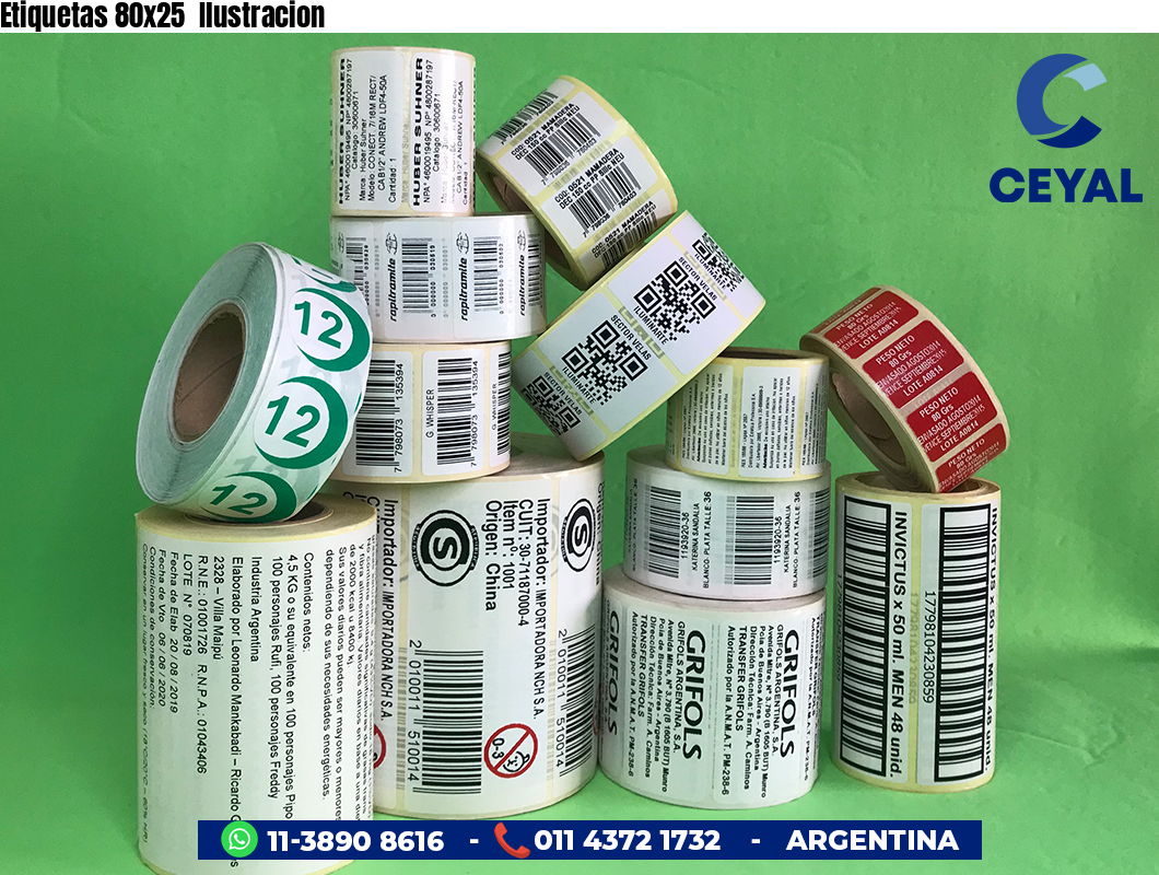 Etiquetas 80x25  Ilustracion