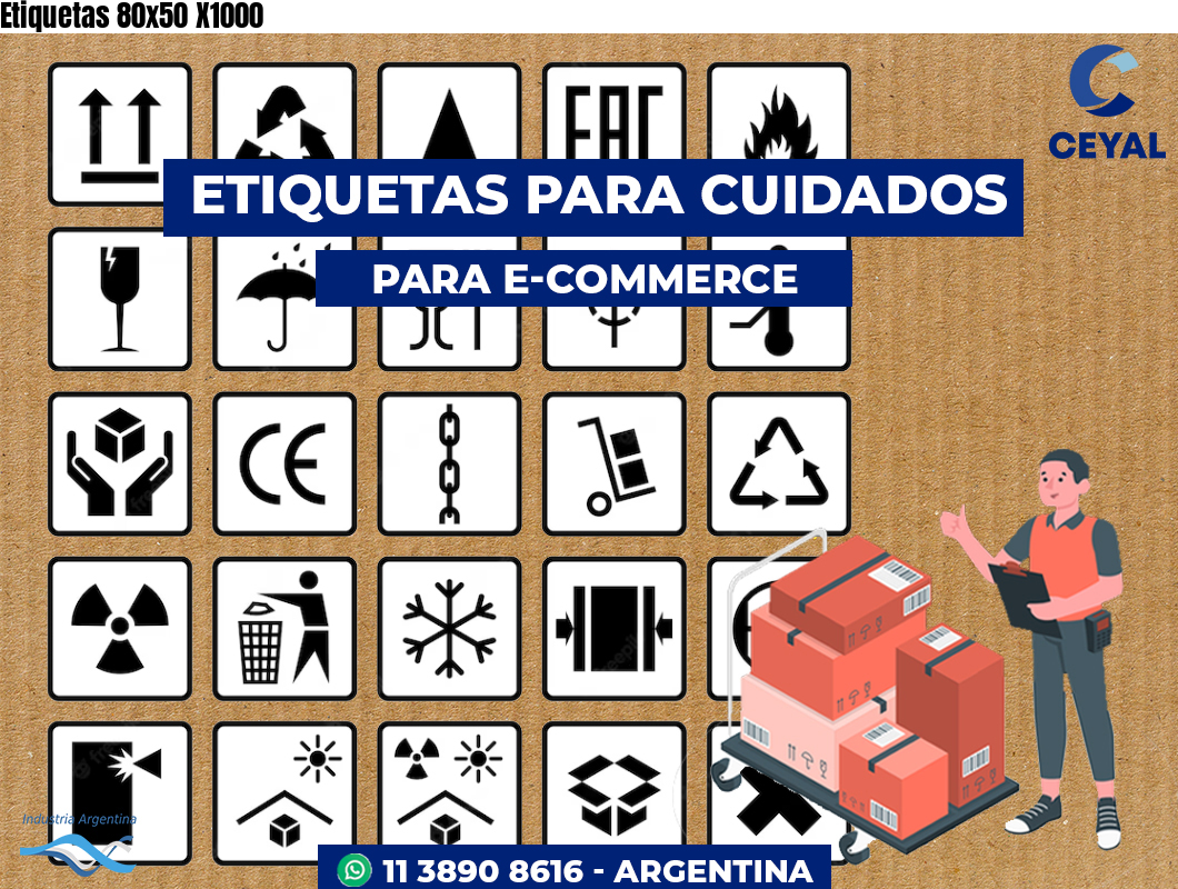 Etiquetas 80x50 X1000