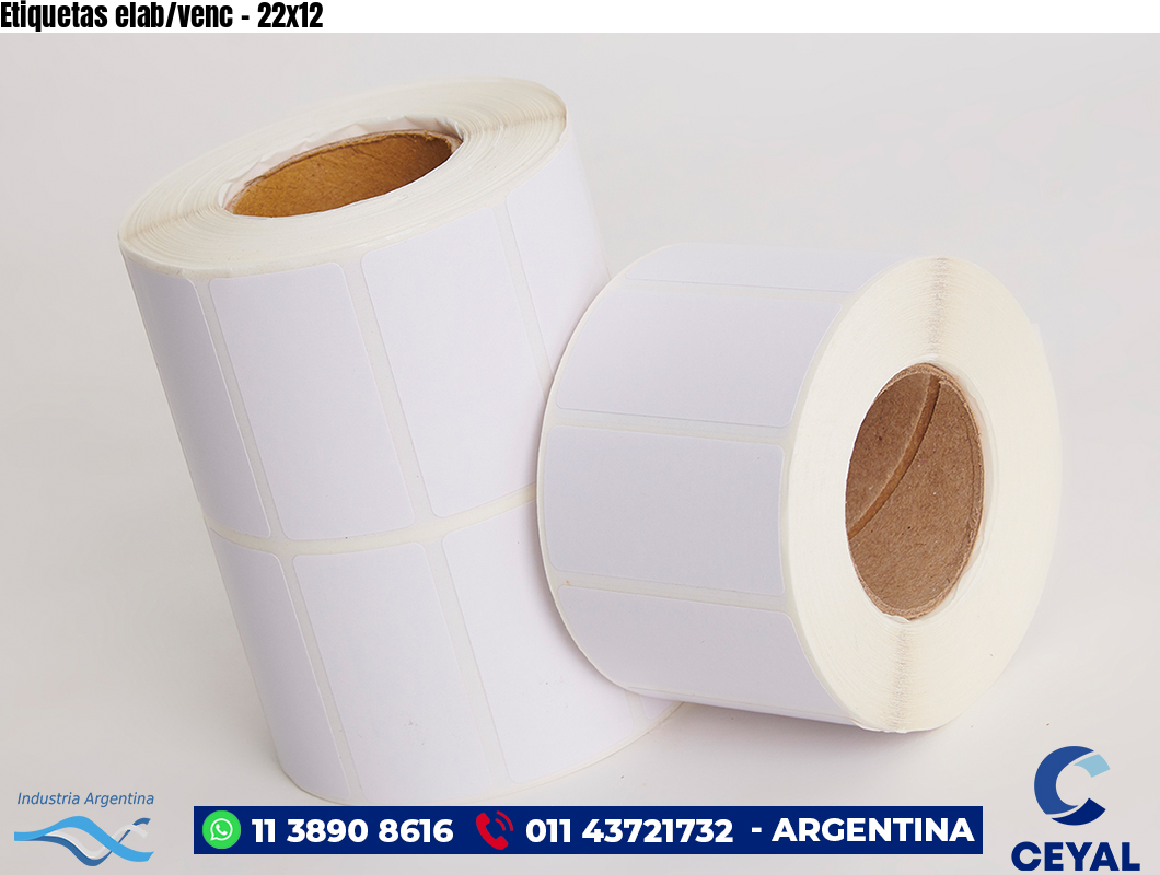 Etiquetas elab/venc - 22x12