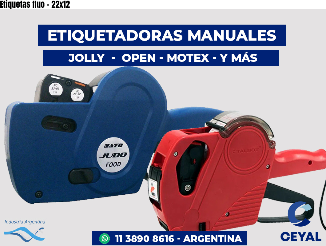 Etiquetas fluo - 22x12