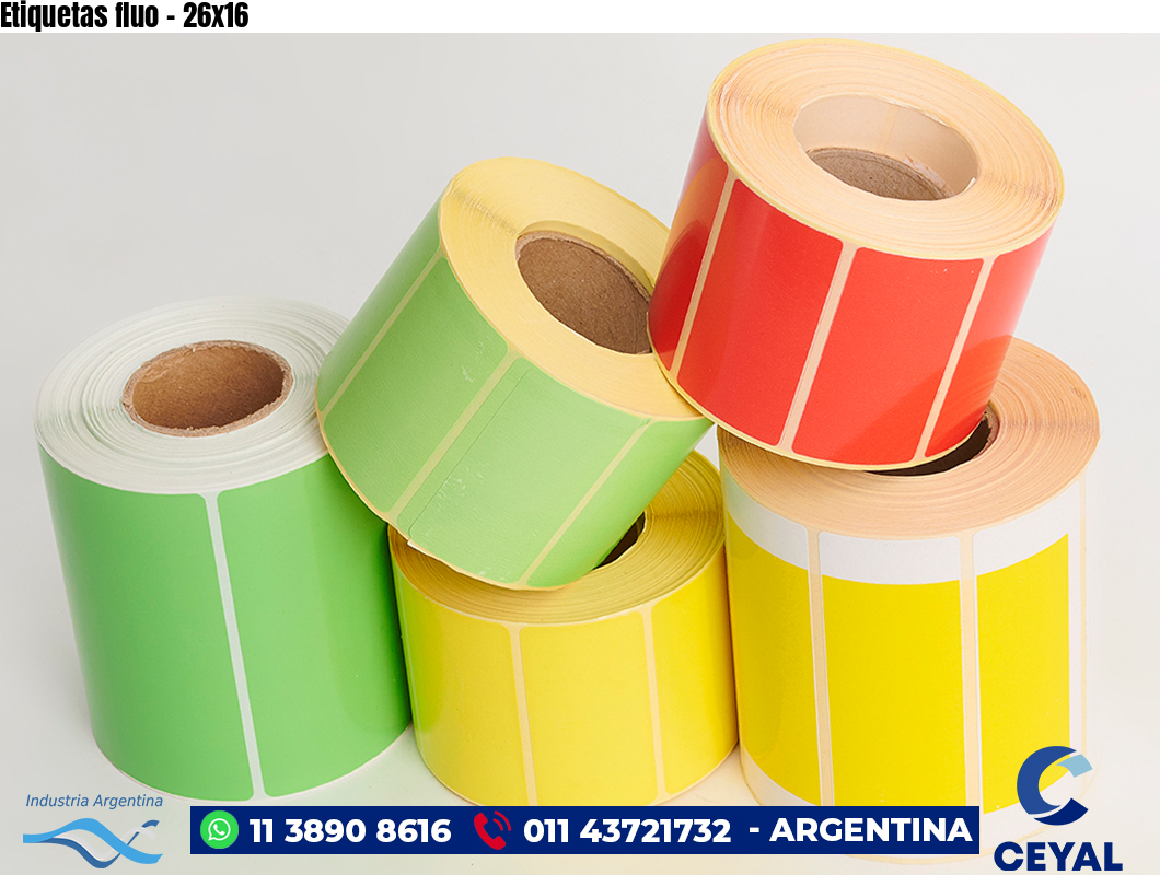Etiquetas fluo - 26x16
