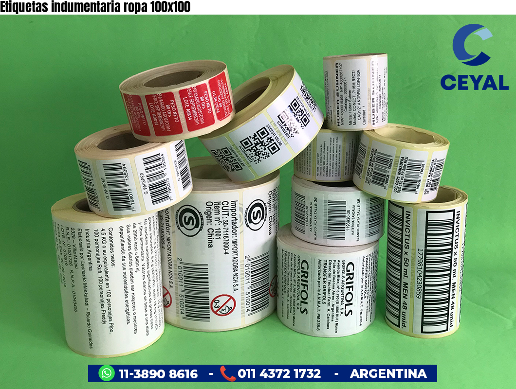 Etiquetas indumentaria ropa 100x100