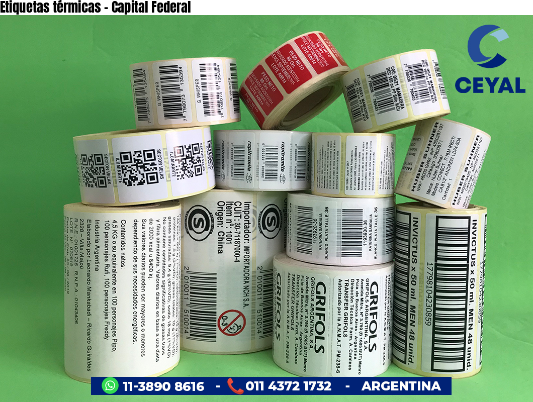 Etiquetas térmicas - Capital Federal