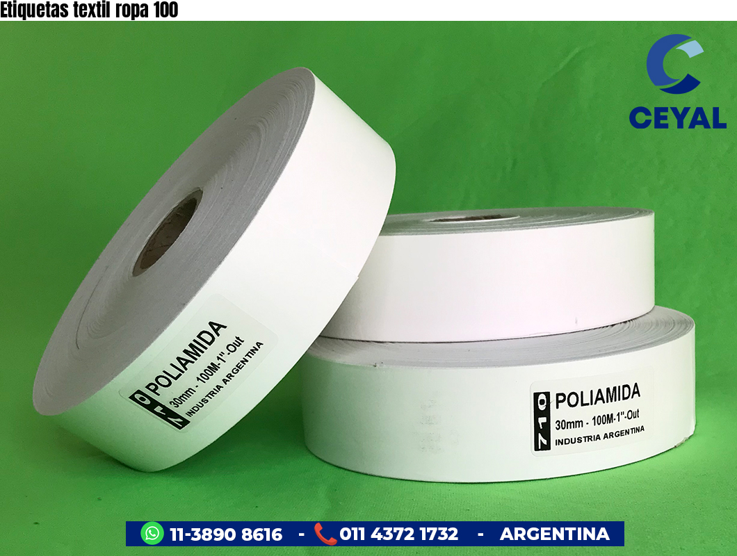 Etiquetas textil ropa 100