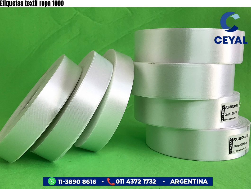 Etiquetas textil ropa 1000