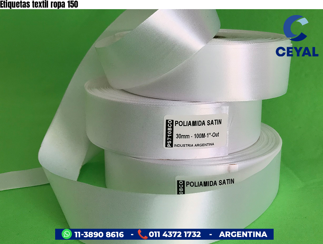 Etiquetas textil ropa 150