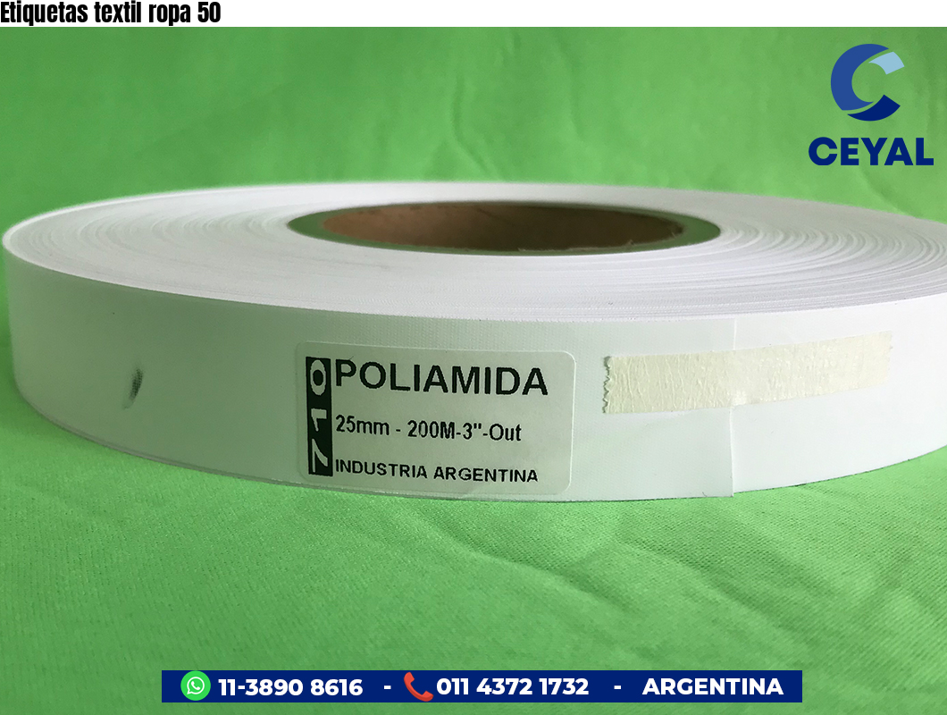 Etiquetas textil ropa 50