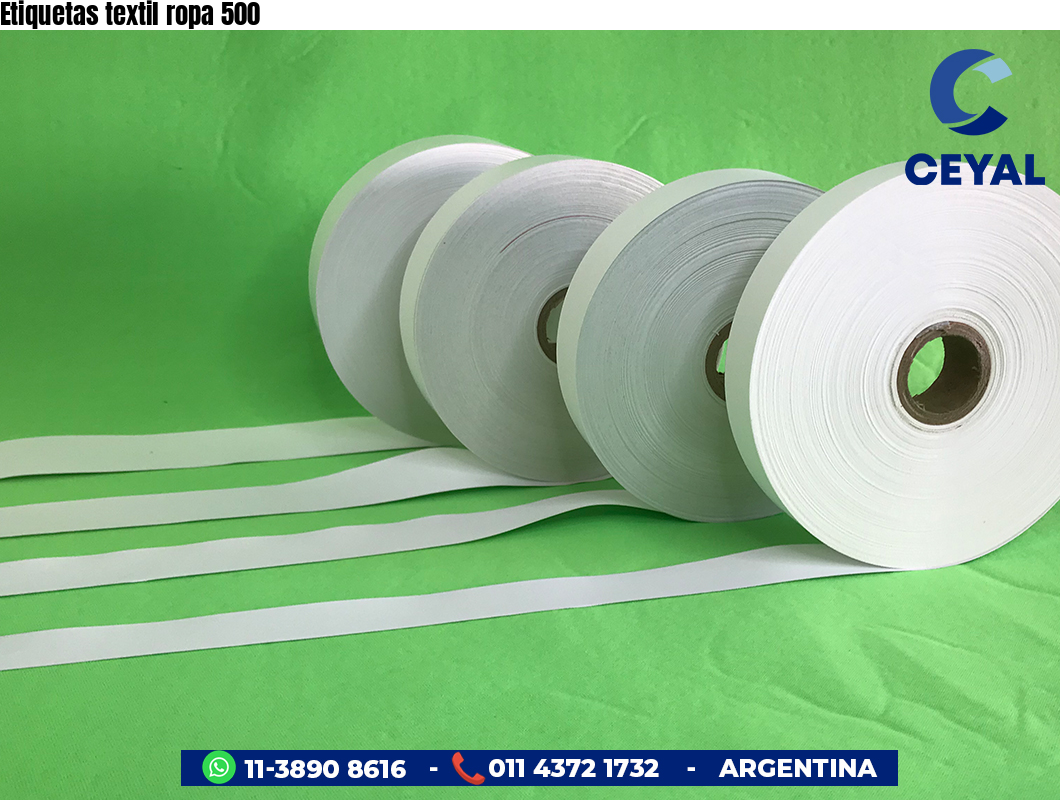 Etiquetas textil ropa 500