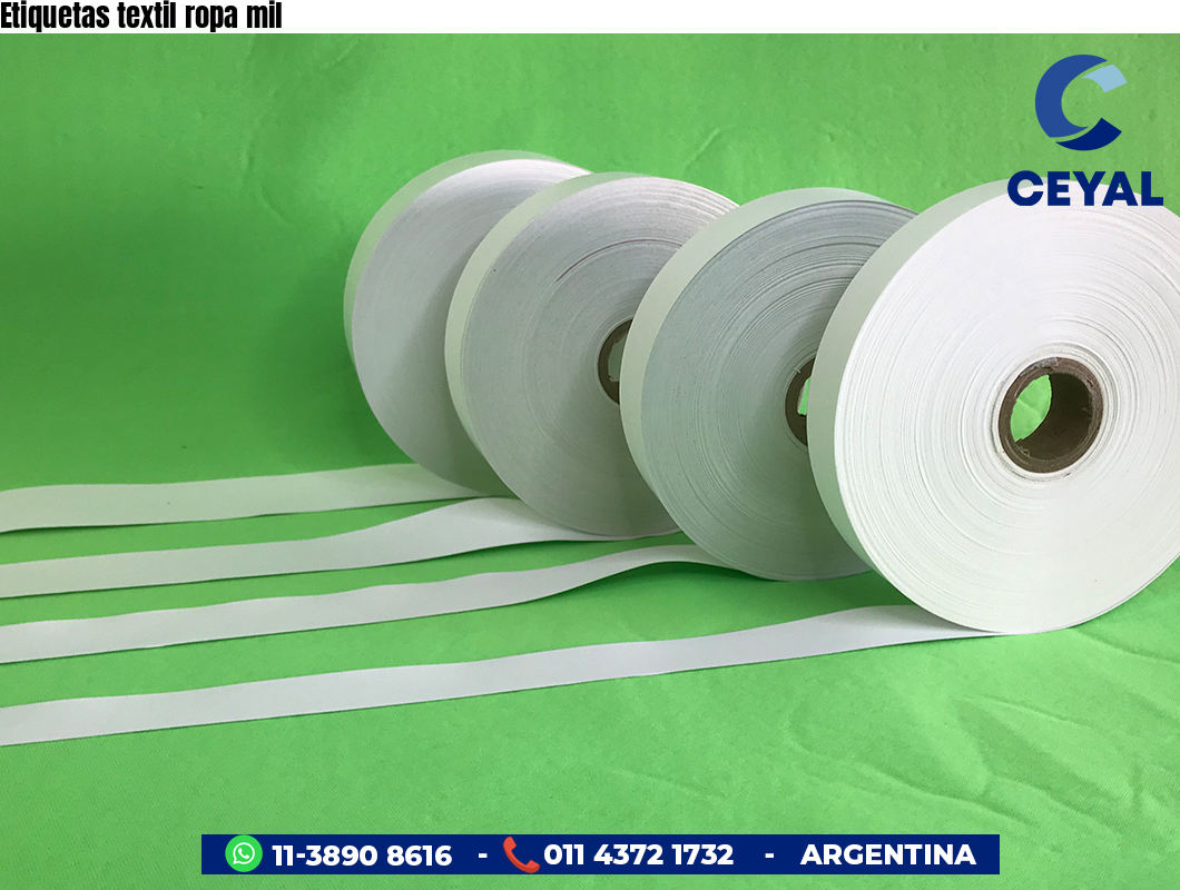 Etiquetas textil ropa mil