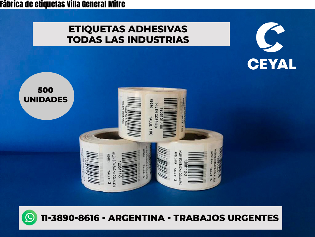 Fábrica de etiquetas Villa General Mitre