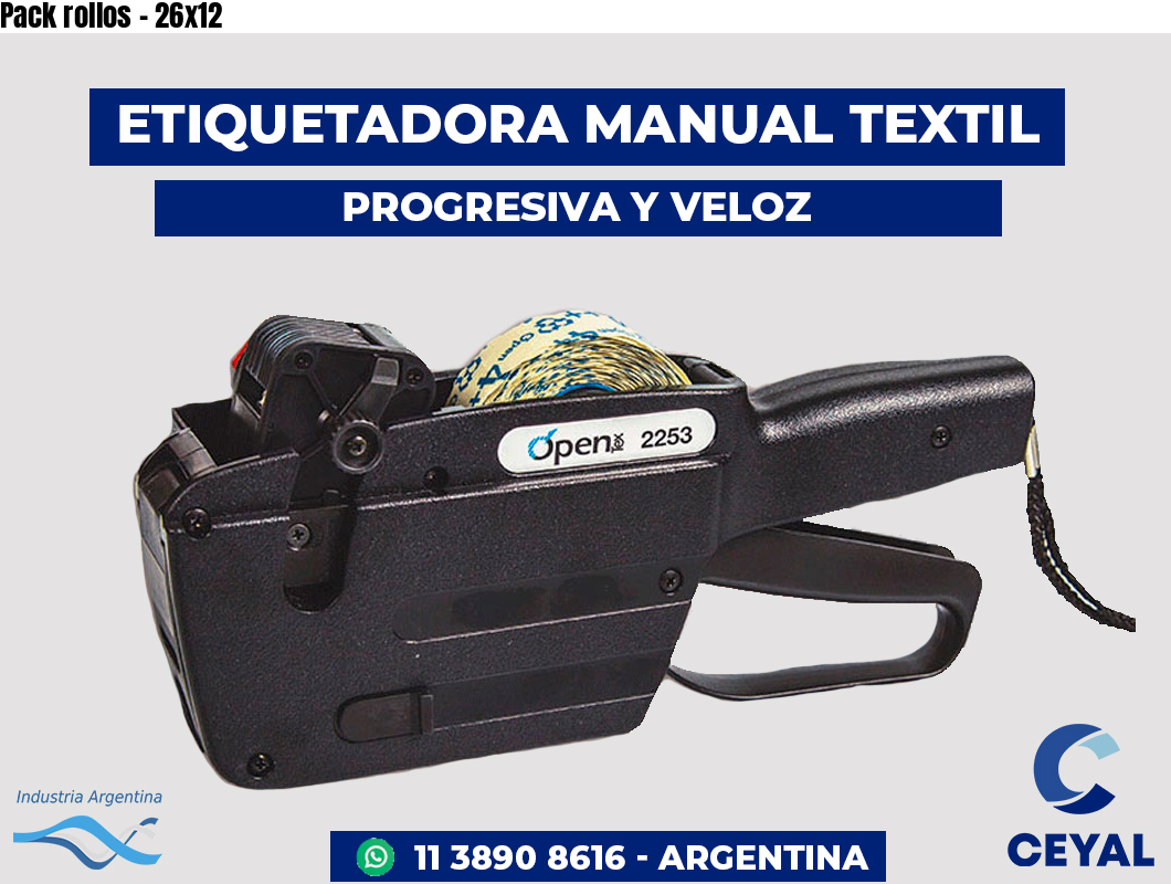 Pack rollos - 26x12