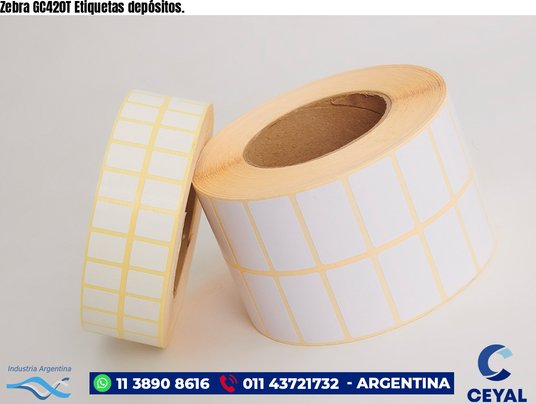 Zebra GC420T Etiquetas depósitos.