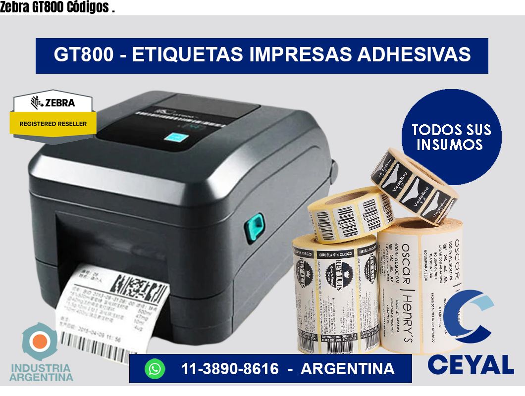 Zebra GT800 Códigos .