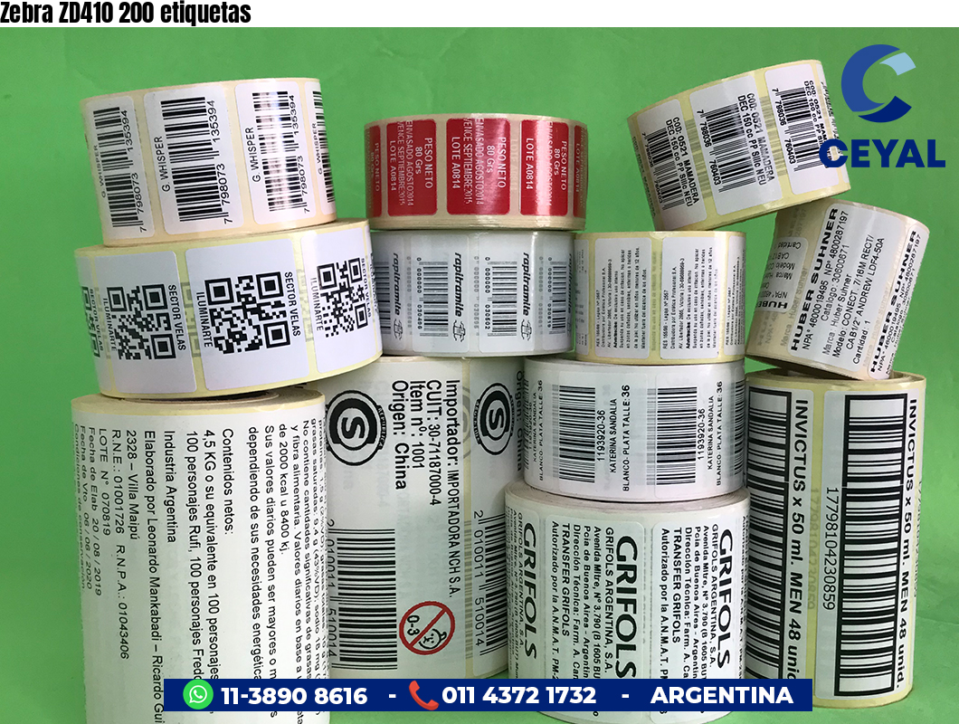 Zebra ZD410 200 etiquetas