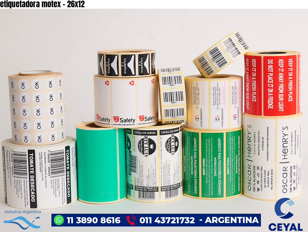 etiquetadora motex - 26x12
