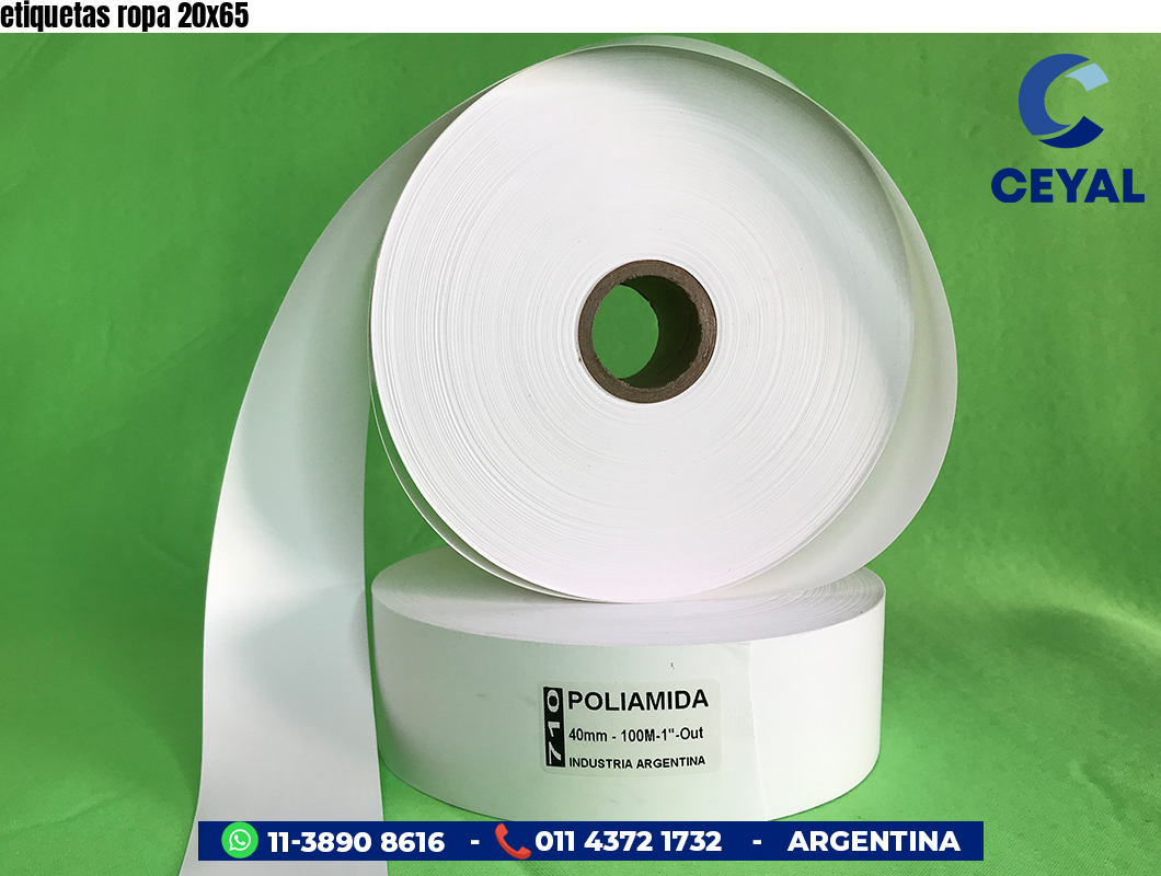 etiquetas ropa 20x65