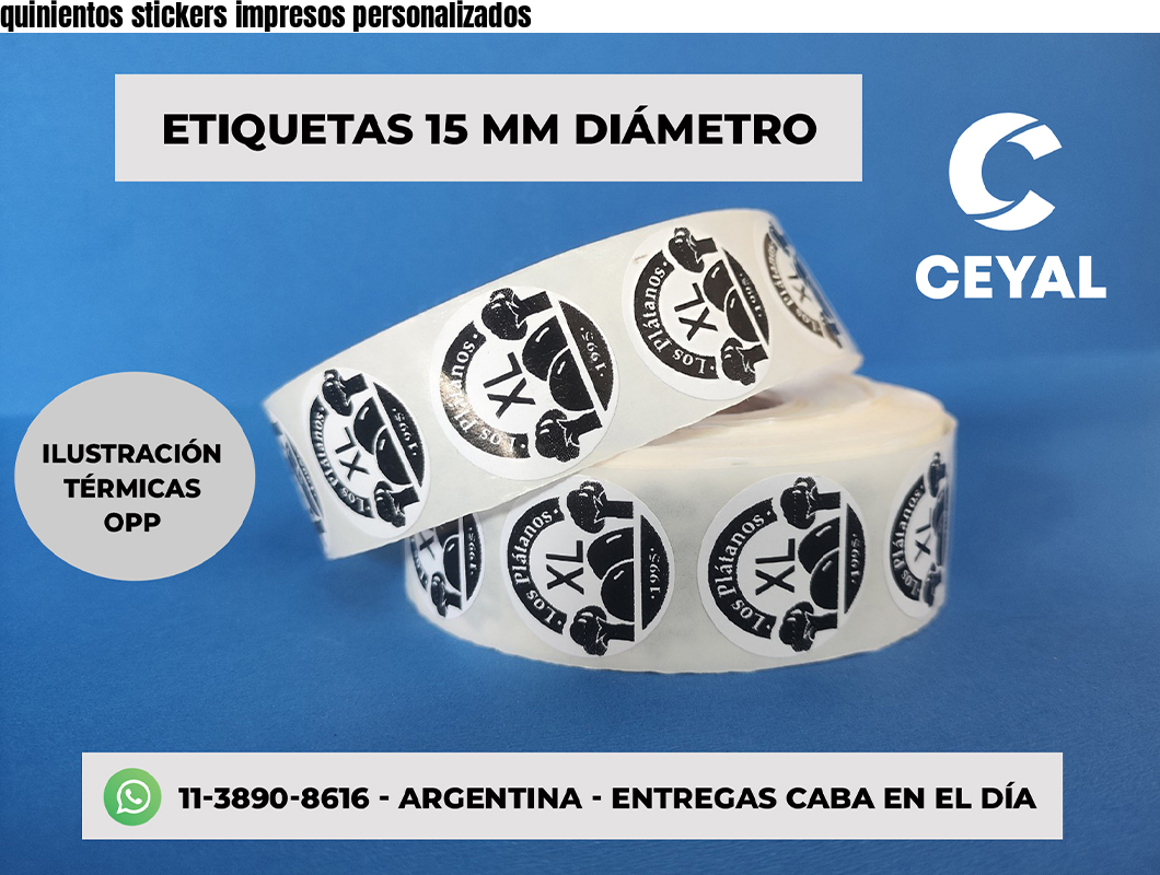 quinientos stickers impresos personalizados