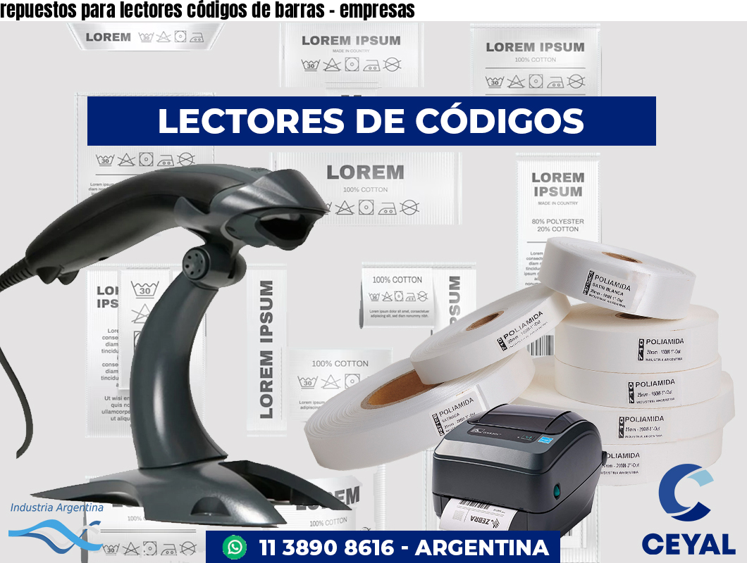 repuestos para lectores códigos de barras - empresas