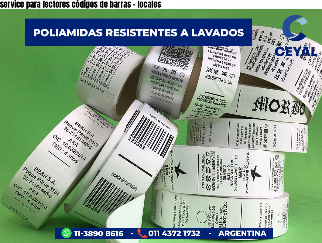 service para lectores códigos de barras - locales