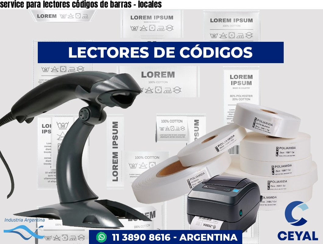service para lectores códigos de barras - locales