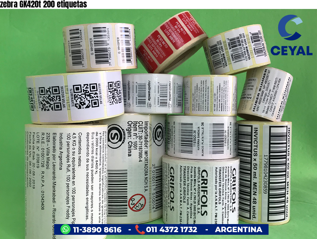 zebra GK420t 200 etiquetas