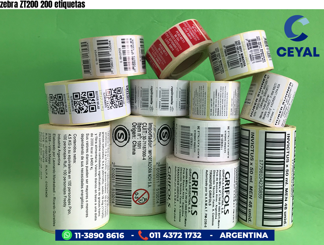 zebra ZT200 200 etiquetas