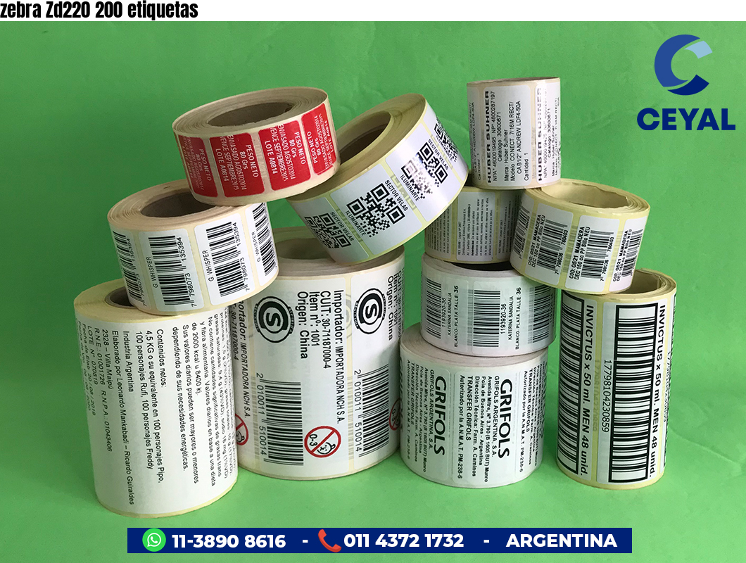 zebra Zd220 200 etiquetas