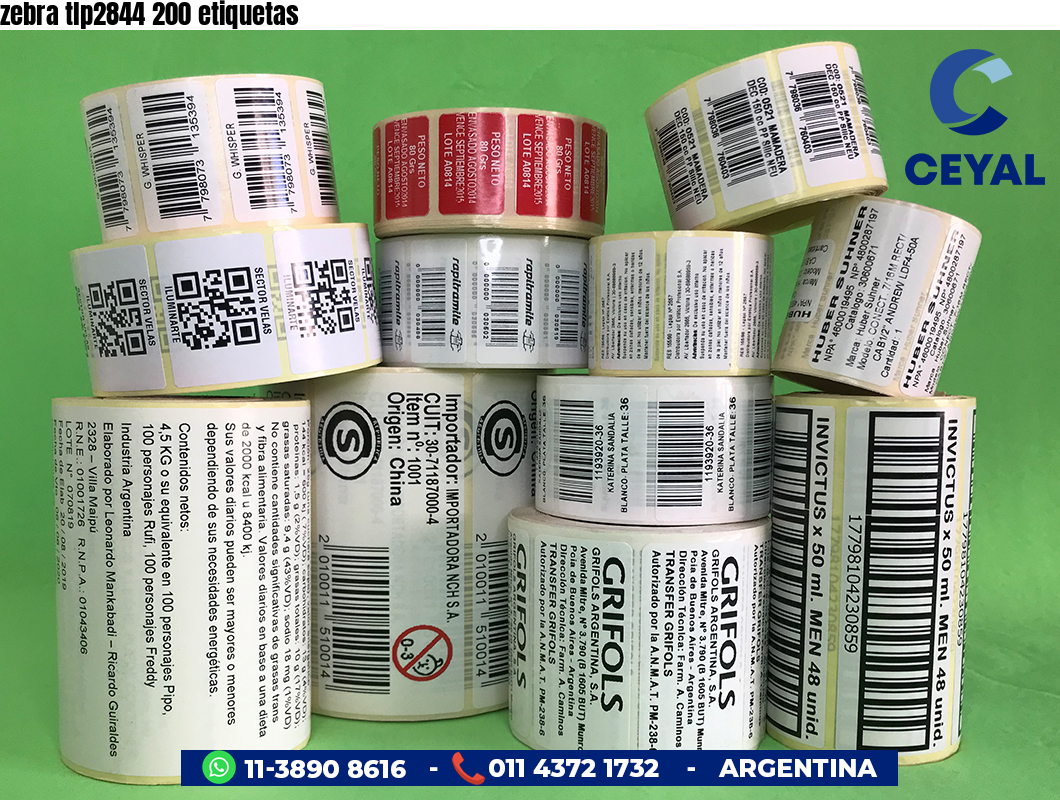 zebra tlp2844 200 etiquetas