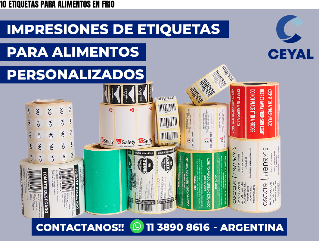 10 ETIQUETAS PARA ALIMENTOS EN FRIO
