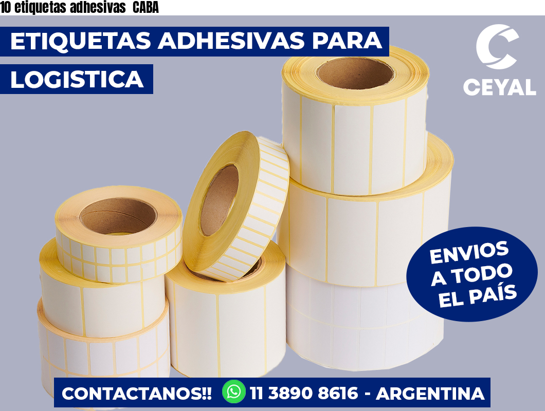 10 etiquetas adhesivas  CABA