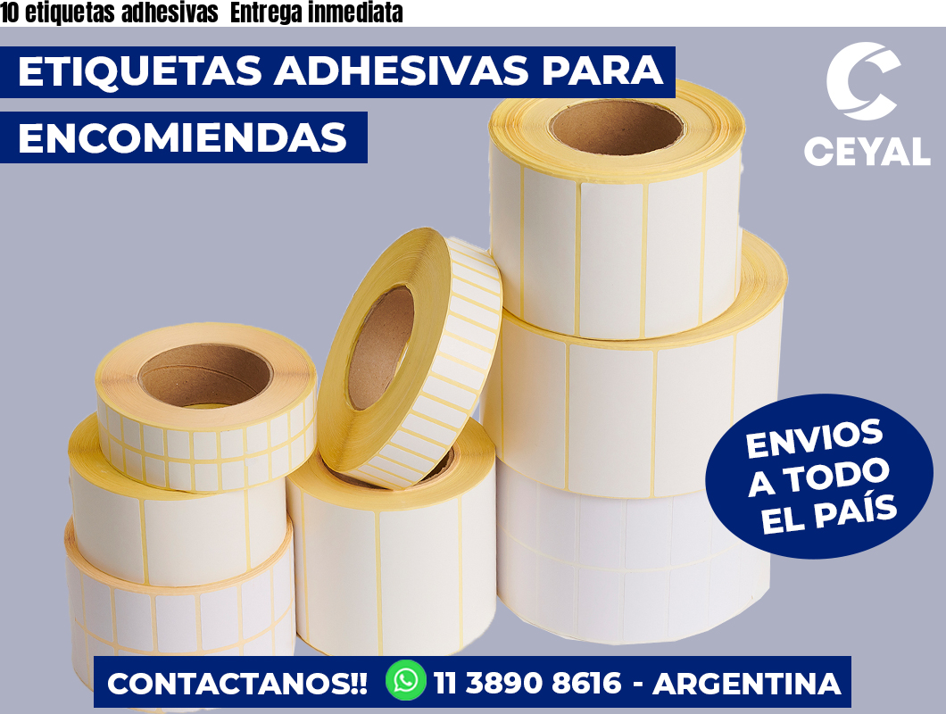 10 etiquetas adhesivas  Entrega inmediata