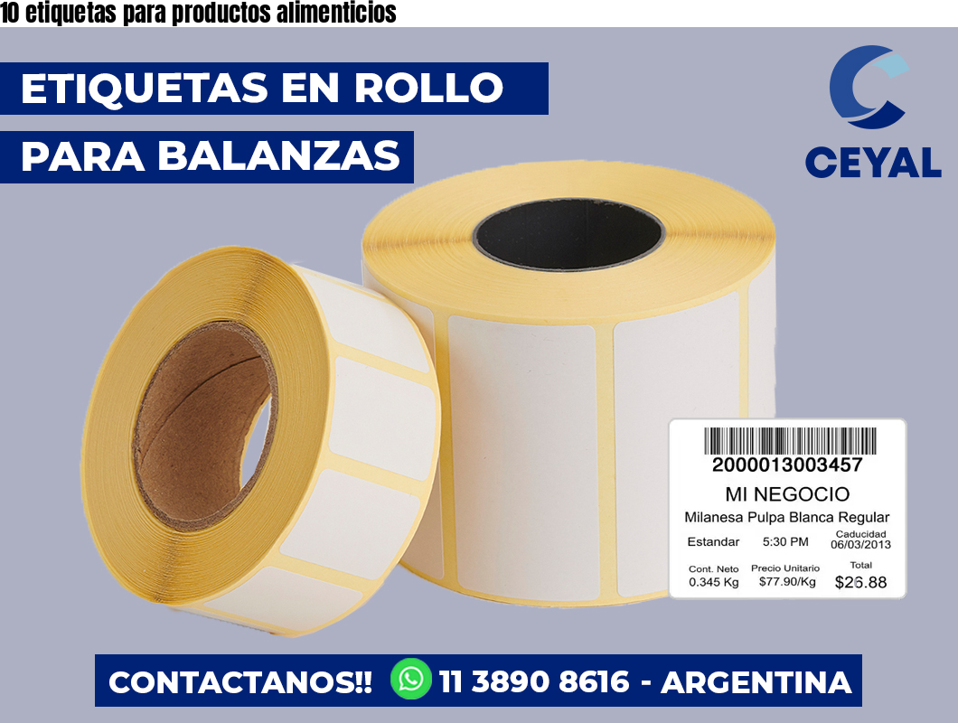10 etiquetas para productos alimenticios