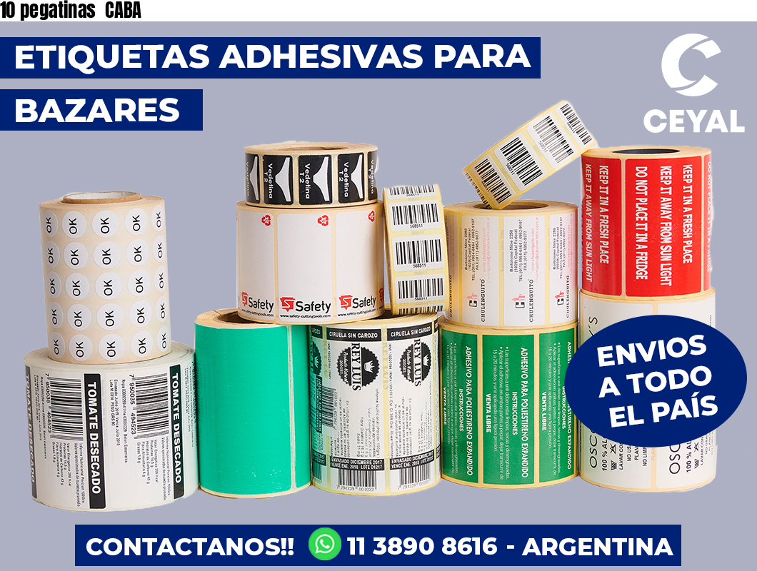 10 pegatinas  CABA