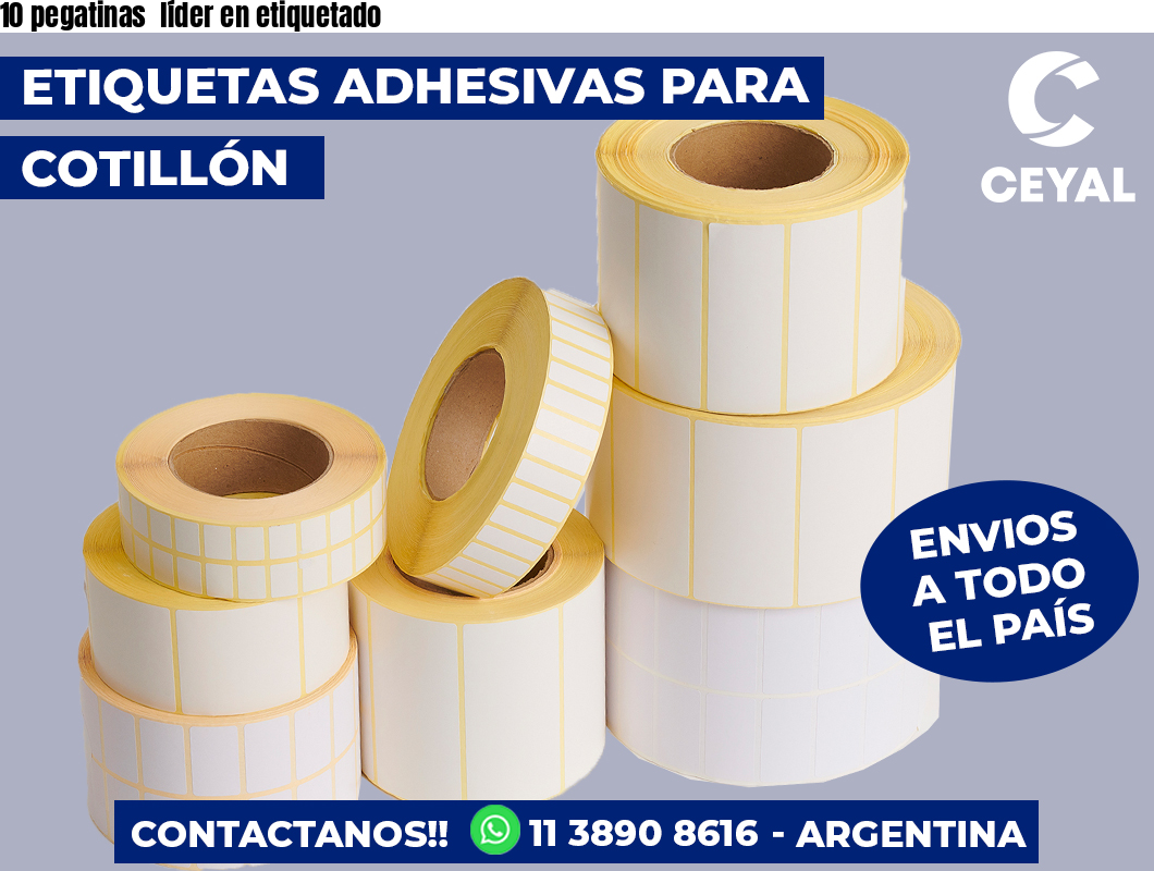 10 pegatinas  líder en etiquetado